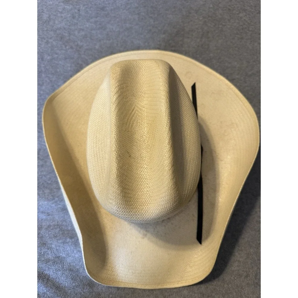 MHT 10X Master Hatter of Texas Western Cowboy Hat Straw Made in USA Size Large
